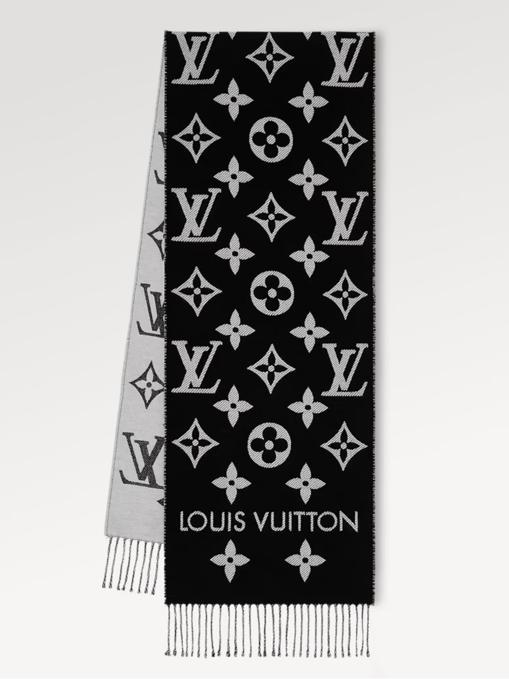 LV Essential Scarf - Louis Vuitton Black and Gray Monogram - OS - NWOT
